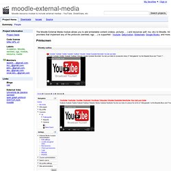 moodle-external-media - Moodle resource module to include external medias - YouTube, SlideShare, etc