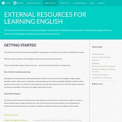 External resources for learning English