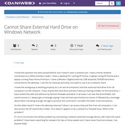 Cannot Share External Hard Drive on Windows Network