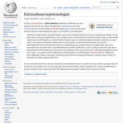Externalismo (epistemologia)