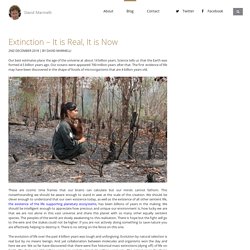 Extinction – It is Real, It is Now