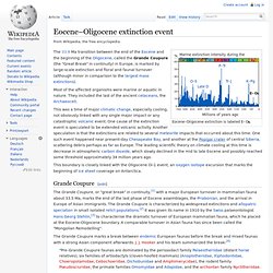 Eocene–Oligocene extinction event