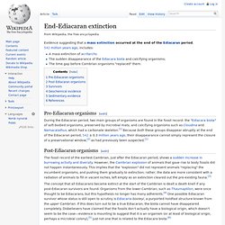 End-Ediacaran extinction: 542mya