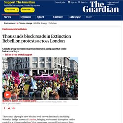 Thousands Expected In London For Extinction Rebellion Protest