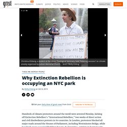 Why Extinction Rebellion is occupying an NYC park
