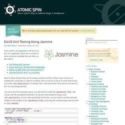 ExtJS Unit Testing Using Jasmine