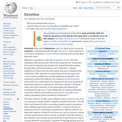 Extortion definition - Wyłudzenia definicja (