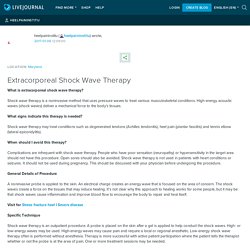 Extracorporeal Shock Wave Therapy: heelpaininstitu