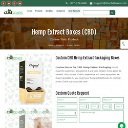 Hemp Extract Boxes - Custom CBD Hemp Extract Packaging