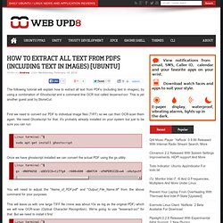 How To Extract All Text From PDFs (Including Text In Images) [Ubuntu