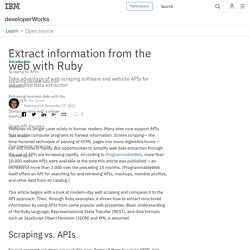 Extract information from the web with Ruby