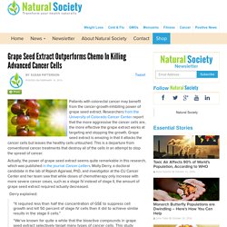 Grape Seed Extract Outperforms Chemo in Killing Advanced Cancer Cells