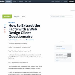 How to Extract the Facts with a Web Design Client Questionnaire
