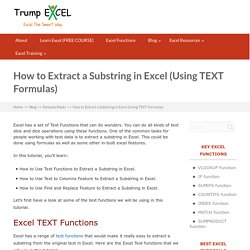 How to Extract a Substring in Excel (Using TEXT Formulas)