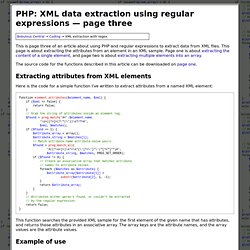 Extracting XML attributes with regex in PHP