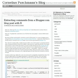 Extracting comments from a Blogger.com blog post with R