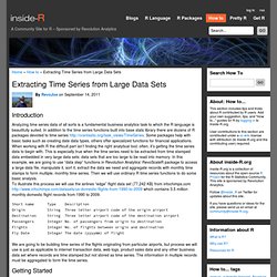 Extracting Time Series from Large Data Sets