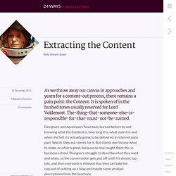 Extracting the Content - Relly Annett Baker