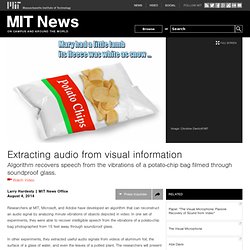 Extracting audio from visual information