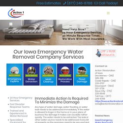 Water Removal Iowa and Water Extraction Iowa - Emergencies & Estimates