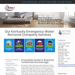 Water Removal Kentucky and Water Extraction Kentucky - Emergencies & Estimates
