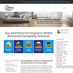 Water Removal Montana and Water Extraction Montana - Emergencies & Estimates