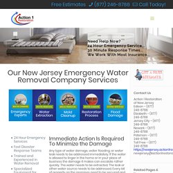 Water Removal New Jersey and Water Extraction New Jersey - Emergencies & Estimates