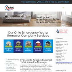 Water Removal Ohio and Water Extraction Ohio - Emergencies & Estimates
