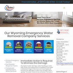 Water Removal Wyoming and Water Extraction Wyoming - Emergencies & Estimates
