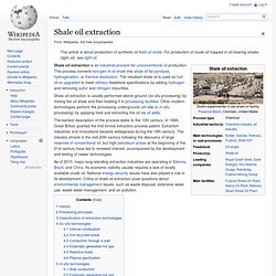 Shale oil extraction - Wiki