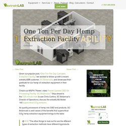 Hemp Extraction Equipment for One Ton Per Day Hemp Extraction Facility