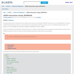 JSON extraction using JSONPath - SOASTA Community