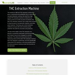 How to Extract THC Using Extraction Equipment
