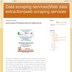 web scraping services: Quick Access of Properties Data from Rightmove UK