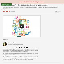 Tips and tricks for the data extraction and web scraping by Valentina Porcu