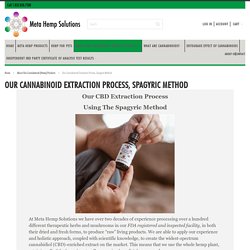 CBD Extraction Process, Spagyrics Explained