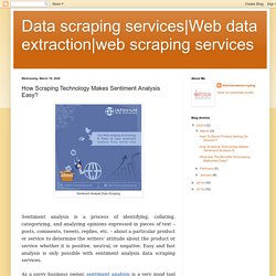 web scraping services: How Scraping Technology Makes Sentiment Analysis Easy?