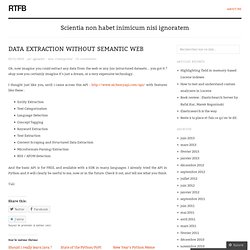 Data Extraction without semantic web
