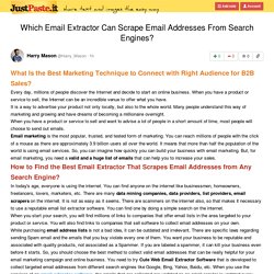 Which Email Extractor Can Scrape Email Addresses From Search Engines?
