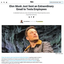 Elon Musk Just Sent an Extraordinary Email to Tesla Employees