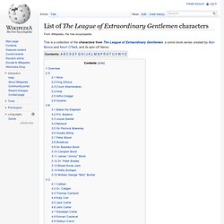 List of The League of Extraordinary Gentlemen characters