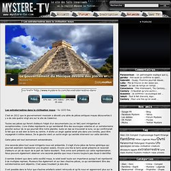 Les extraterrestres dans la civilisation maya