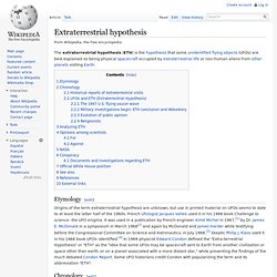 Extraterrestrial hypothesis