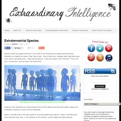 Extraterrestrial Species : Extraordinary Intelligence