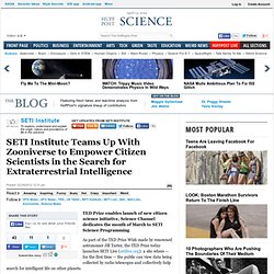 SETI Institute: SETI Institute Teams Up With Zooniverse to Empower Citizen Scientists in the Search for Extraterrestrial Intelligence