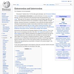 Extraversion and introversion