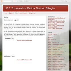 I.E.S. Extremadura Mérida. Sección Bilingüe: Maths