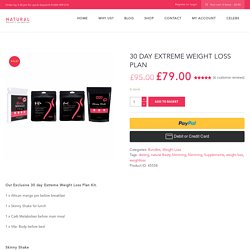 30 Day Extreme Weight Loss Plan