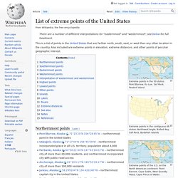 List of extreme points of the United States