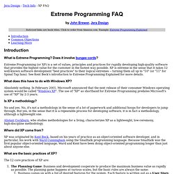 Extreme Programming (XP) FAQ